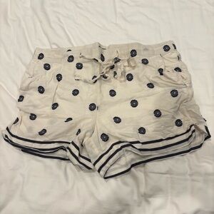 LOFT Embroidered Drawstring Shorts